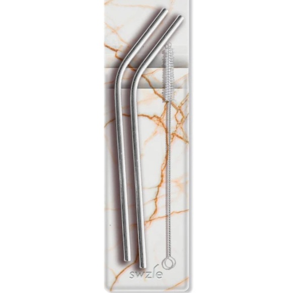 SWZLE Drinking Straws & Carrying Case with Cleaning Brush Eco-Friendly Reusable - Picture 1 of 3
